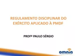 regulamento disciplinar do ex rcito aplicado pmdf