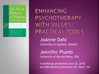 Enhancing Psychotherapy with Values: practical tools