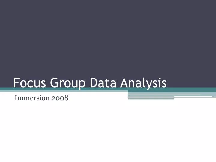 focus group data analysis
