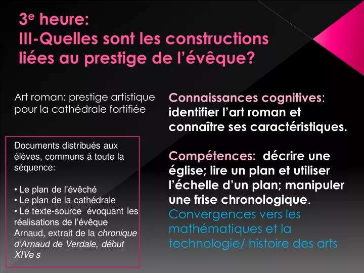 3 e heure iii quelles sont les constructions li es au prestige de l v que