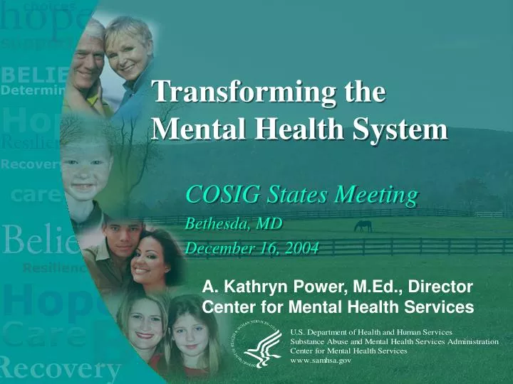transforming the mental health system