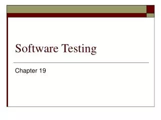 Software Testing