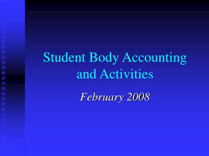 student body accounting and activities