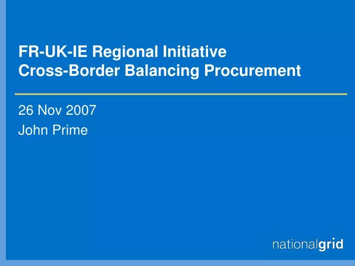 fr uk ie regional initiative cross border balancing procurement