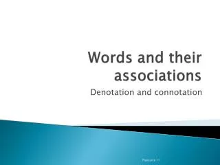 Words and their associations