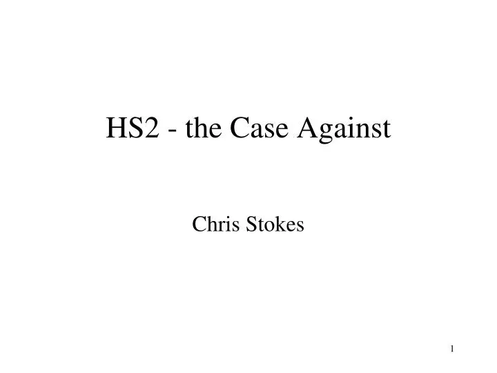 hs2 the case against