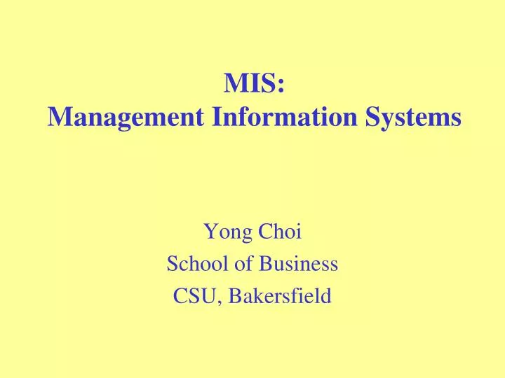 mis management information systems