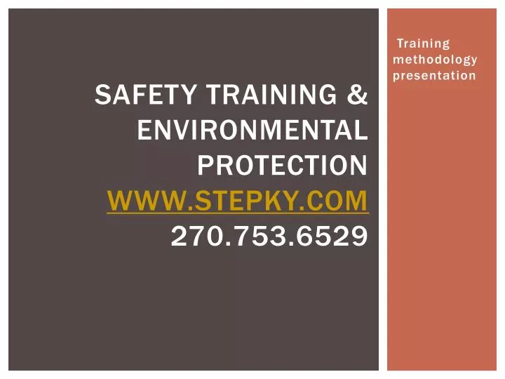 safety training environmental protection www stepky com 270 753 6529