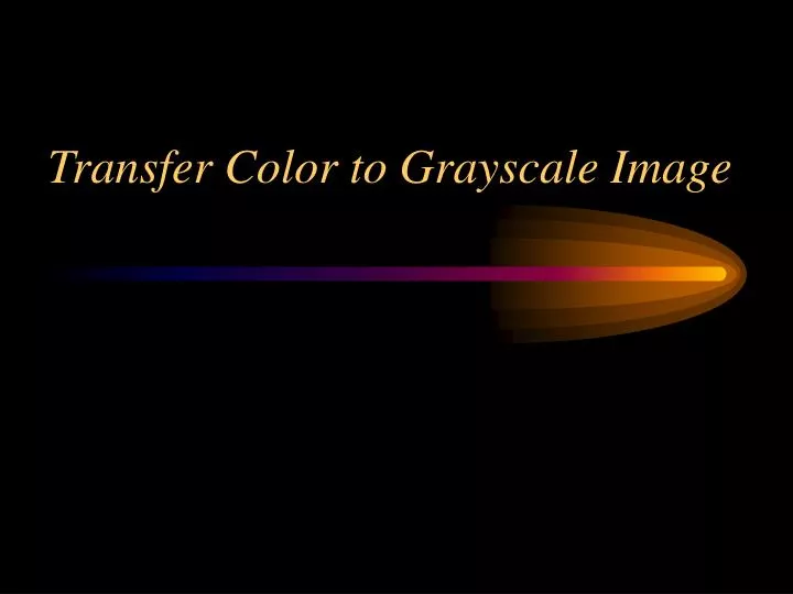 transfer color to grayscale image