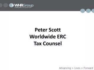 Peter Scott Worldwide ERC Tax Counsel