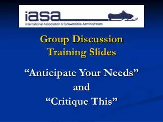 Group Discussion Training Slides