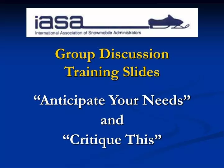 group discussion training slides