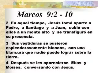 Marcos 9:2 - 10