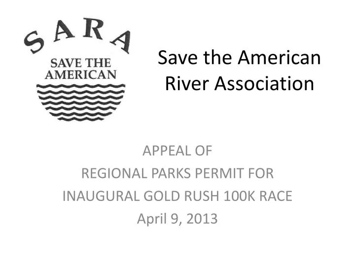 save the american river association