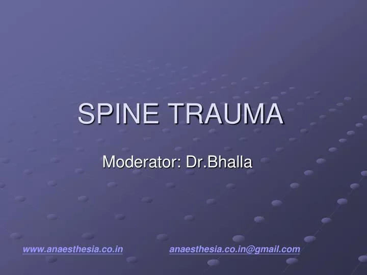 spine trauma