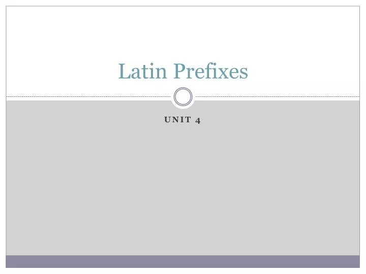 latin prefixes