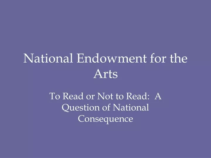 national endowment for the arts