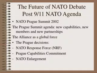 The Future of NATO Debate Post 9/11 NATO Agenda
