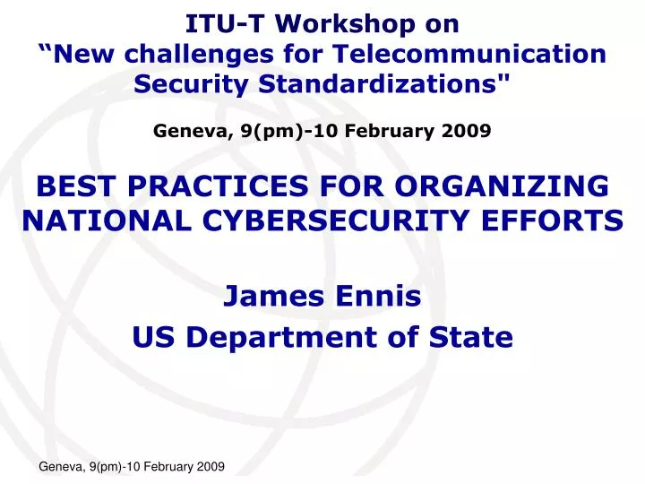 best practices for organizing national cybersecurity efforts