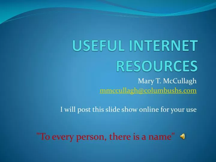 useful internet resources