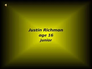 Justin Richman age 16 junior