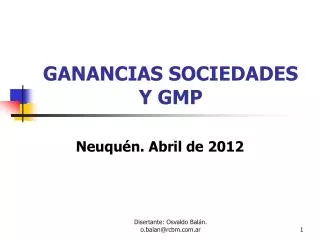 ganancias sociedades y gmp