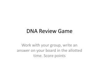 DNA Review Game