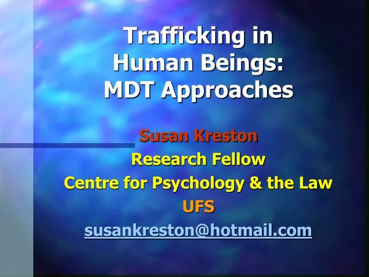 trafficking in human beings mdt approaches