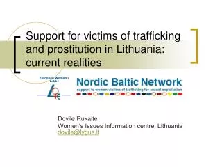 Support for victims of trafficking and prostitution in Lithuania: current realities