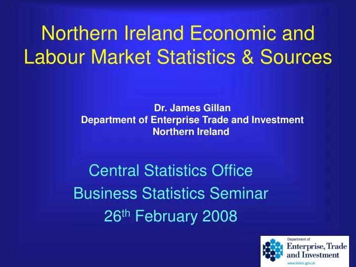 northern ireland economic and labour market statistics sources