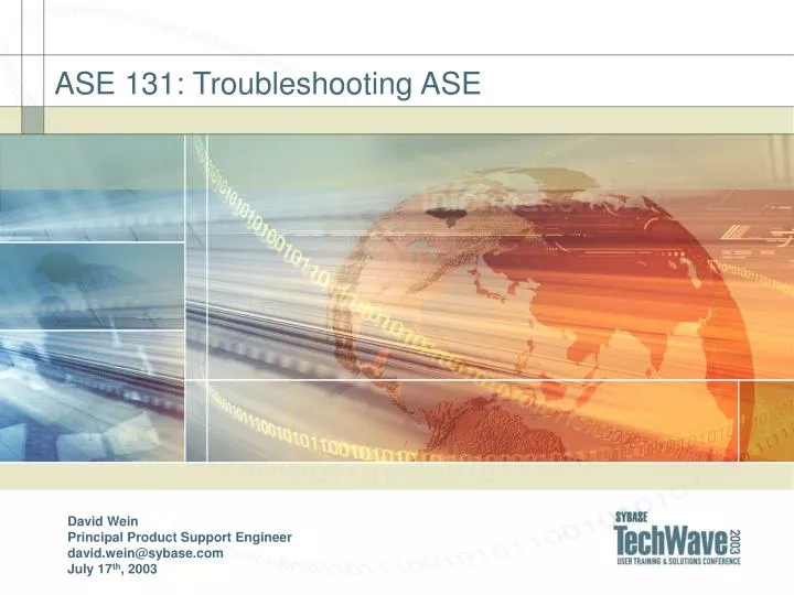 ase 131 troubleshooting ase