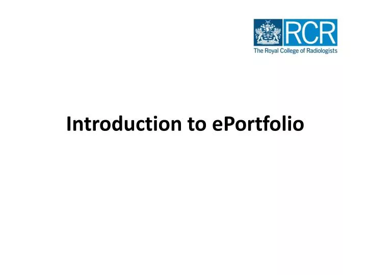 introduction to eportfolio