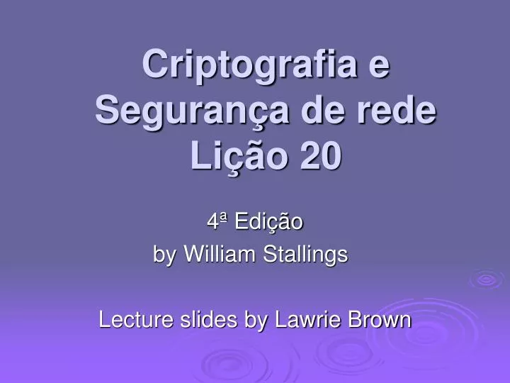 criptografia e seguran a de rede li o 20