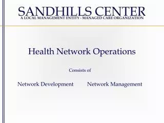 Health Network Operations