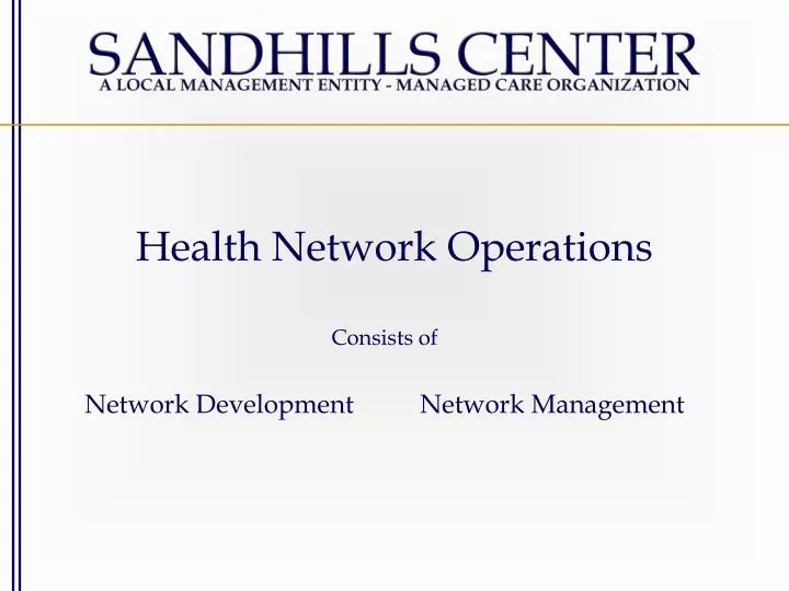 health network operations