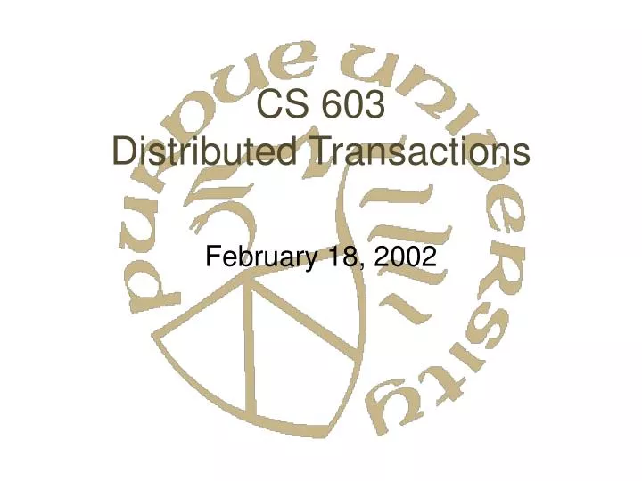 cs 603 distributed transactions