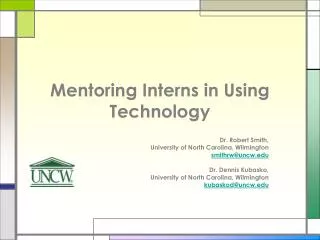 Mentoring Interns in Using Technology