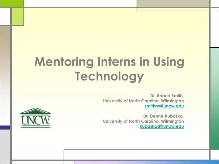 mentoring interns in using technology