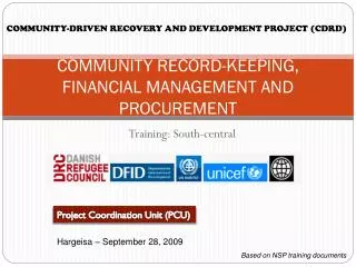 COMMUNITY RECORD-KEEPING, FINANCIAL MANAGEMENT AND PROCUREMENT