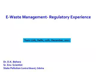 Toxic Link, Delhi, 11th, December, 2012