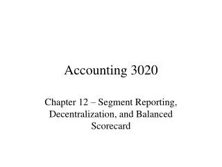 Accounting 3020
