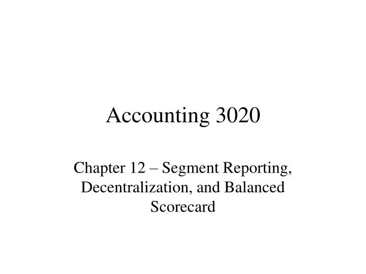 accounting 3020