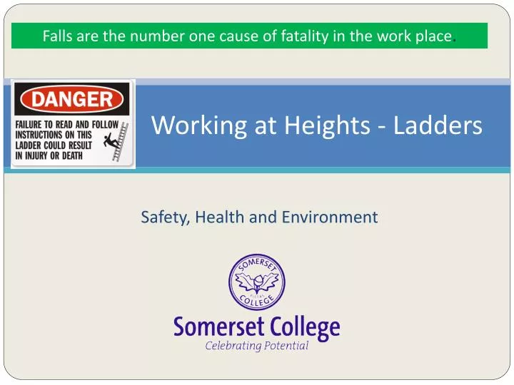 working at heights ladders