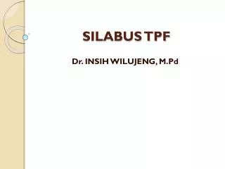 silabus tpf