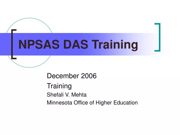 npsas das training