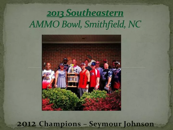 2013 southeastern ammo bowl smithfield nc