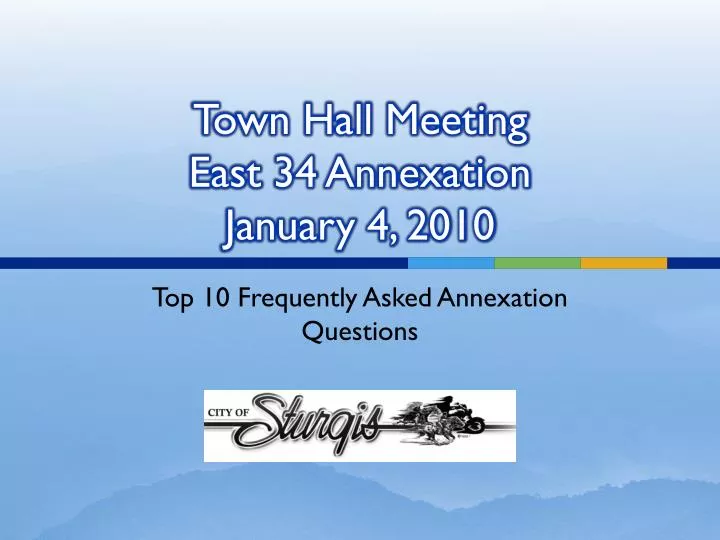 town hall meeting east 34 annexation january 4 2010
