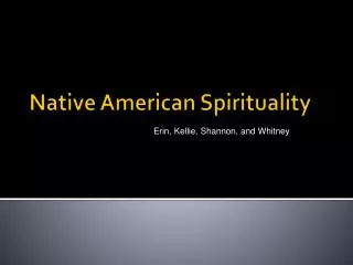 Native American Spirituality