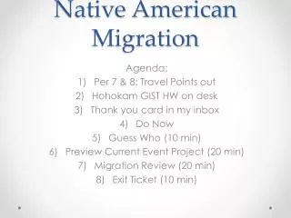 Native American Migration