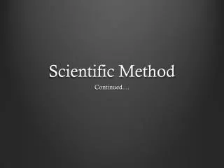 scientific method